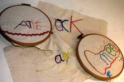 Embroidered hoops